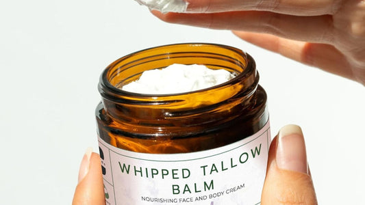 Whipped tallow balm – nourishing unscented face and body cream for deep hydration and skin repair