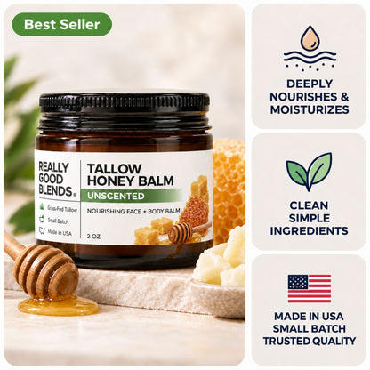 Tallow and Honey Balm (Unscented) - 2 oz