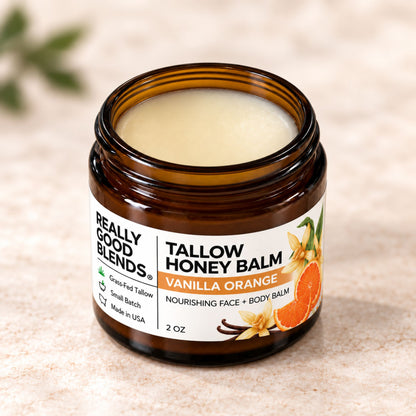 Tallow and Honey Balm (Vanilla Orange) - 2 oz