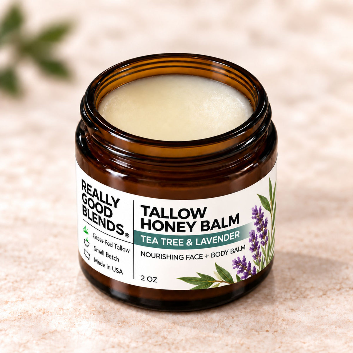 Tallow and Honey Balm (Tea Tree & Lavender) - 2 oz