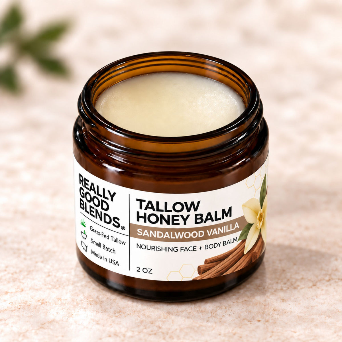 Tallow and Honey Balm (Sandalwood Vanilla) - 2 oz