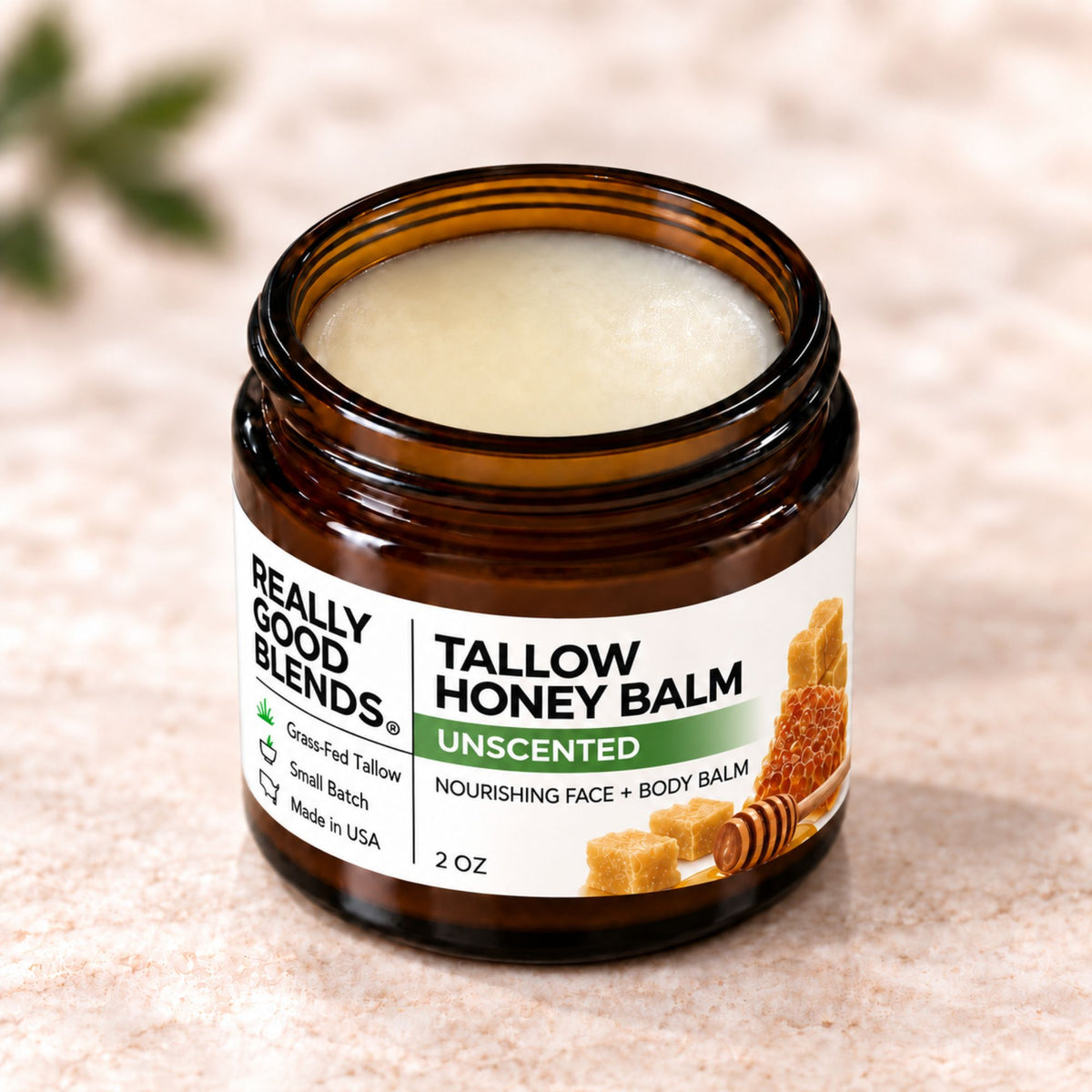 Tallow and Honey Balm (Unscented) - 2 oz
