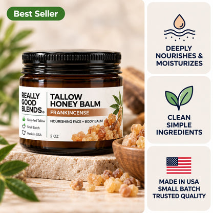 Tallow and Honey Balm (Frankincense) - 2 oz