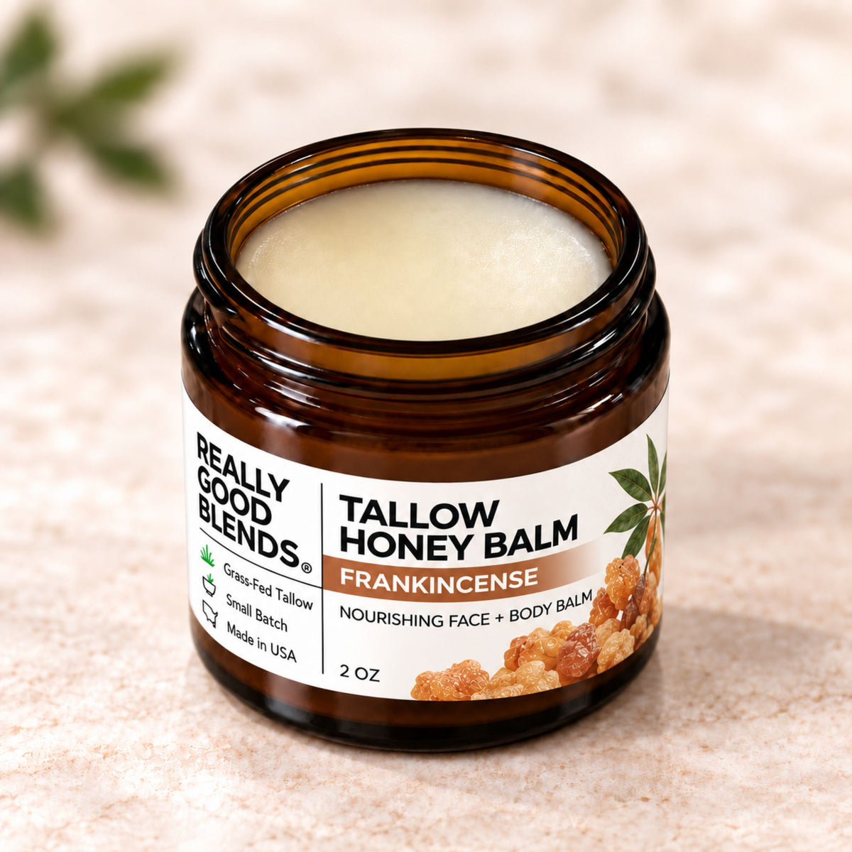 Tallow and Honey Balm (Frankincense) - 2 oz